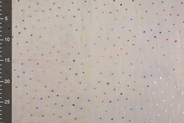 Feiner Tüll Glitzer Herzen