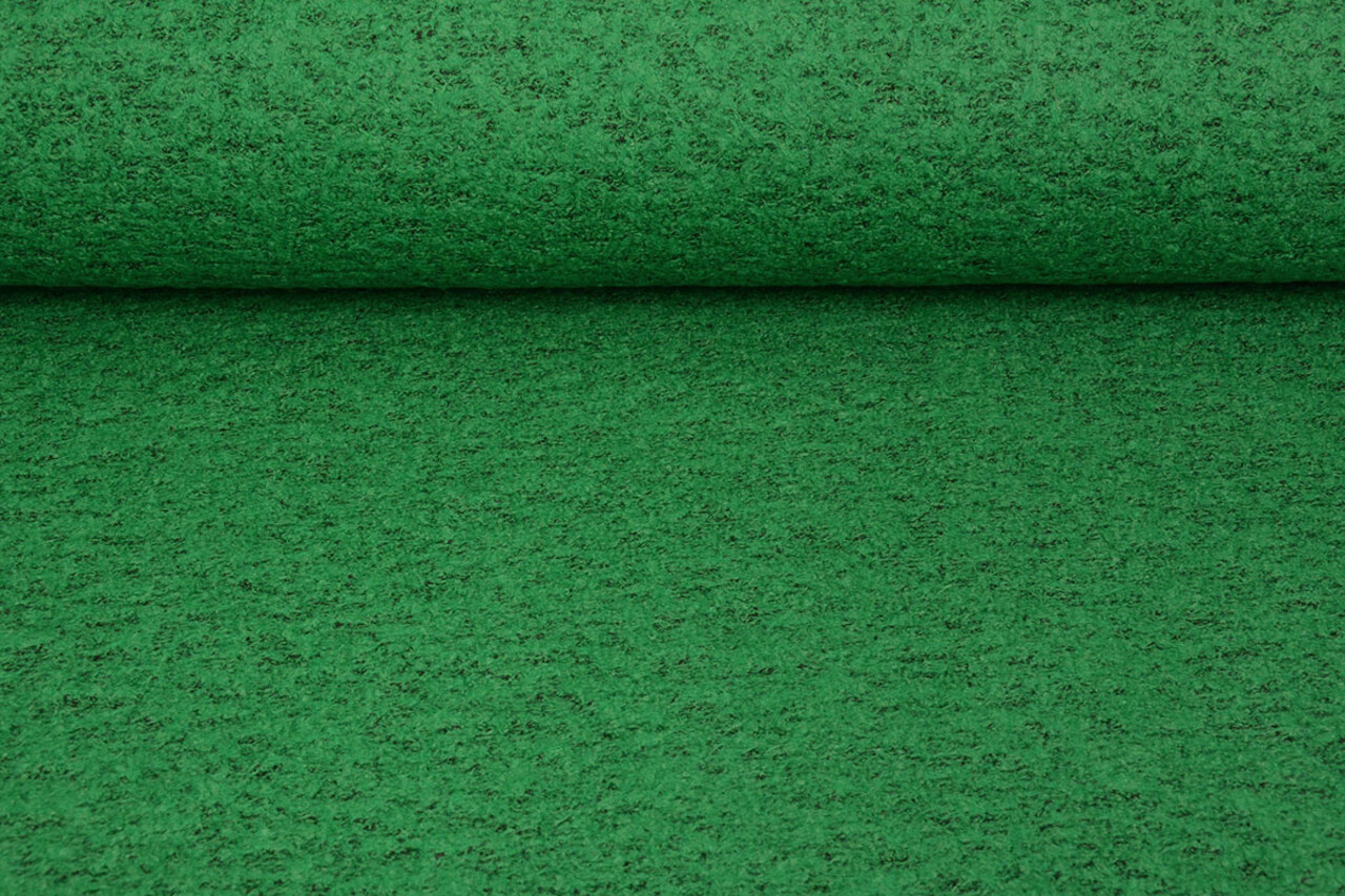 Gekookte Wol Roef Grasgroen Melange