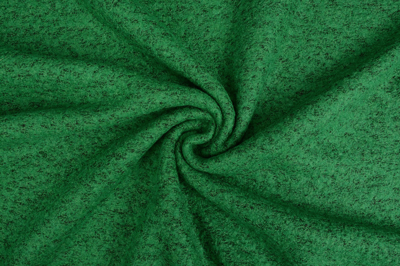 Boiled Wool Roef Grass Green Melange Boiled Wool Roef Grass Green Melange