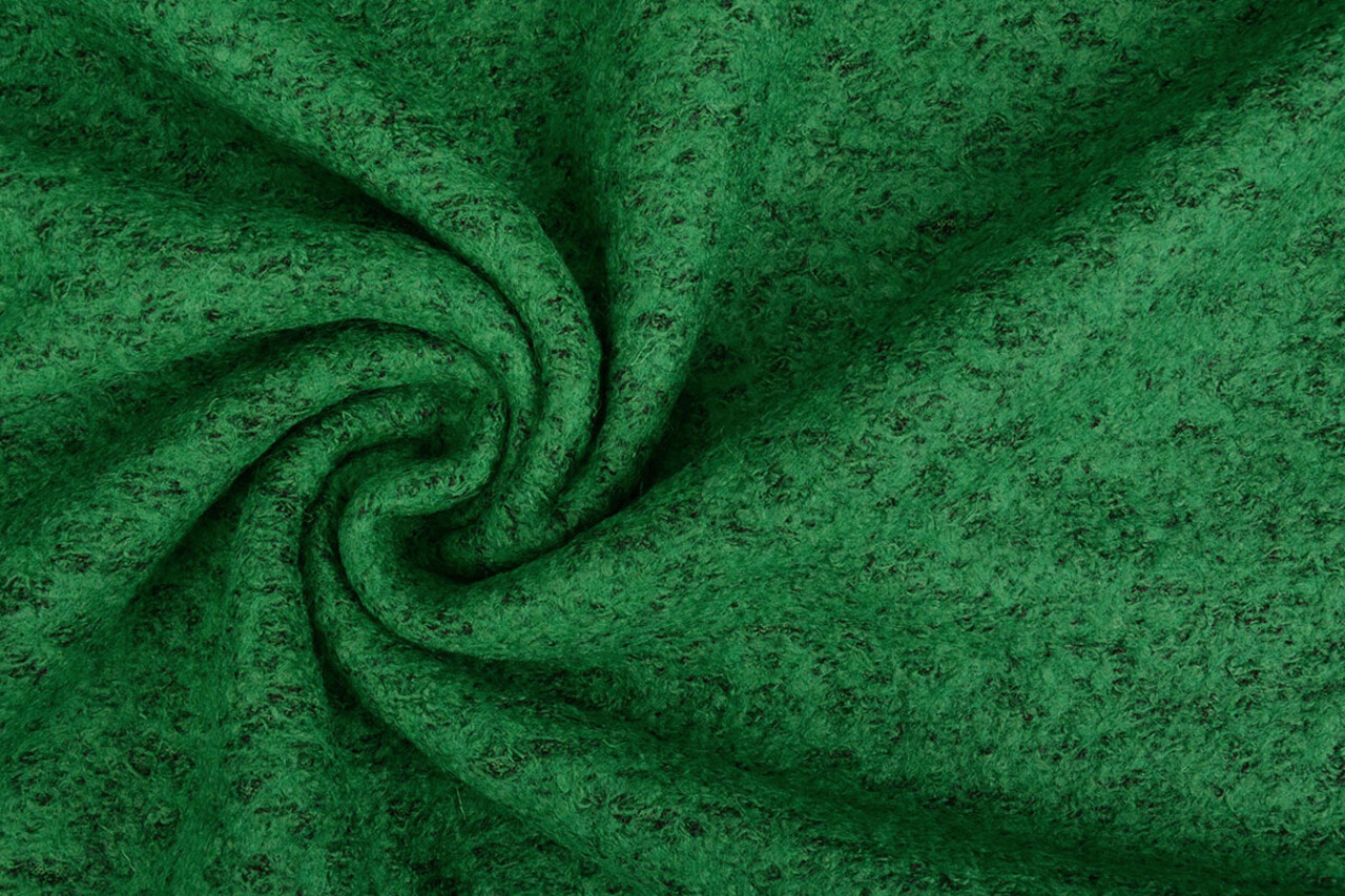 Boiled Wool Roef Grass Green Melange Boiled Wool Roef Grass Green Melange
