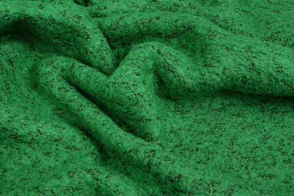 Gekochte Wolle Roef Grasgrün Melange