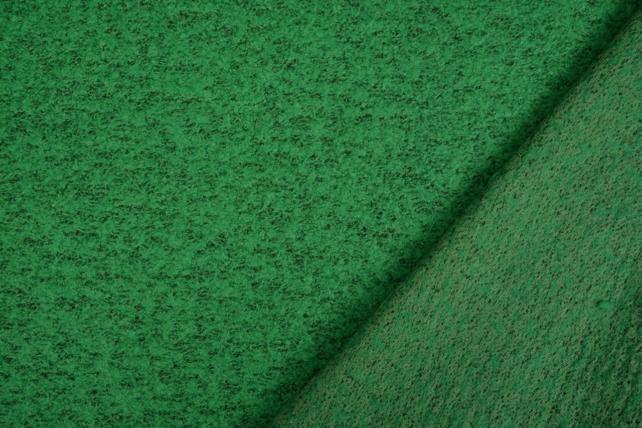 Boiled Wool Roef Grass Green Melange Boiled Wool Roef Grass Green Melange