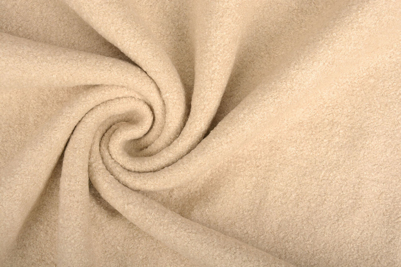 Gekochte Wolle Raff Hell Beige