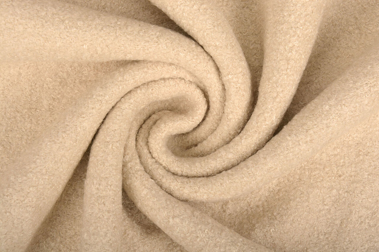 Gekochte Wolle Raff Hell Beige