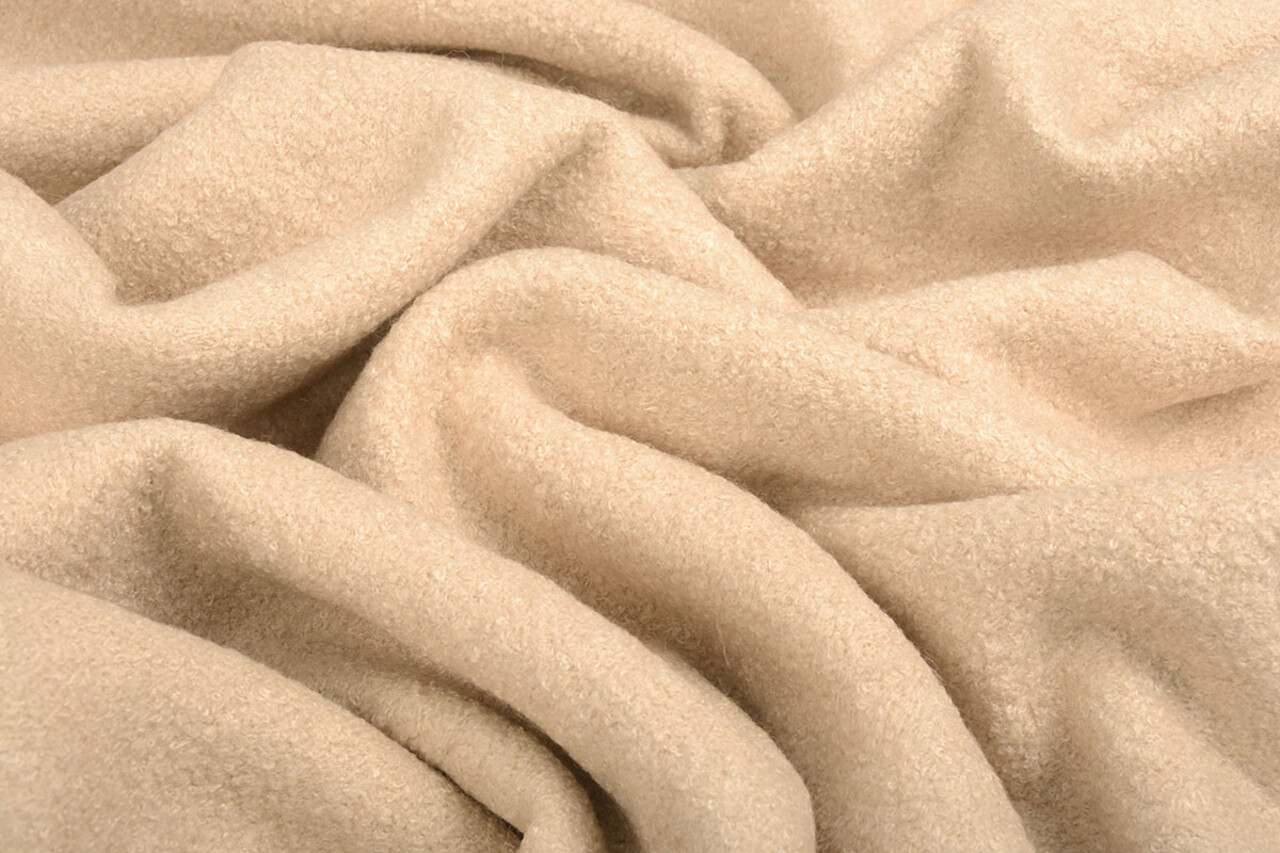 Gekochte Wolle Raff Hell Beige