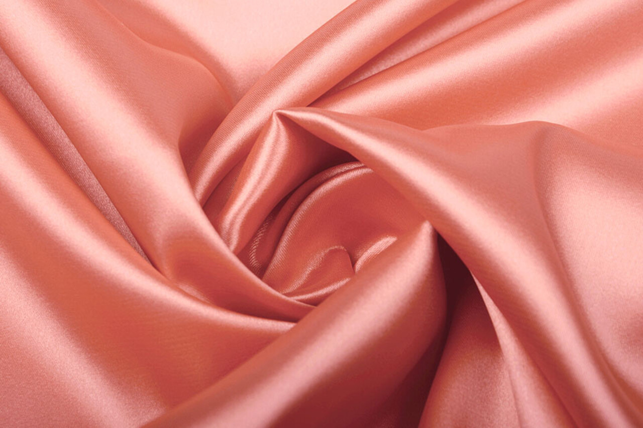 Stretch Satin Coral Pink