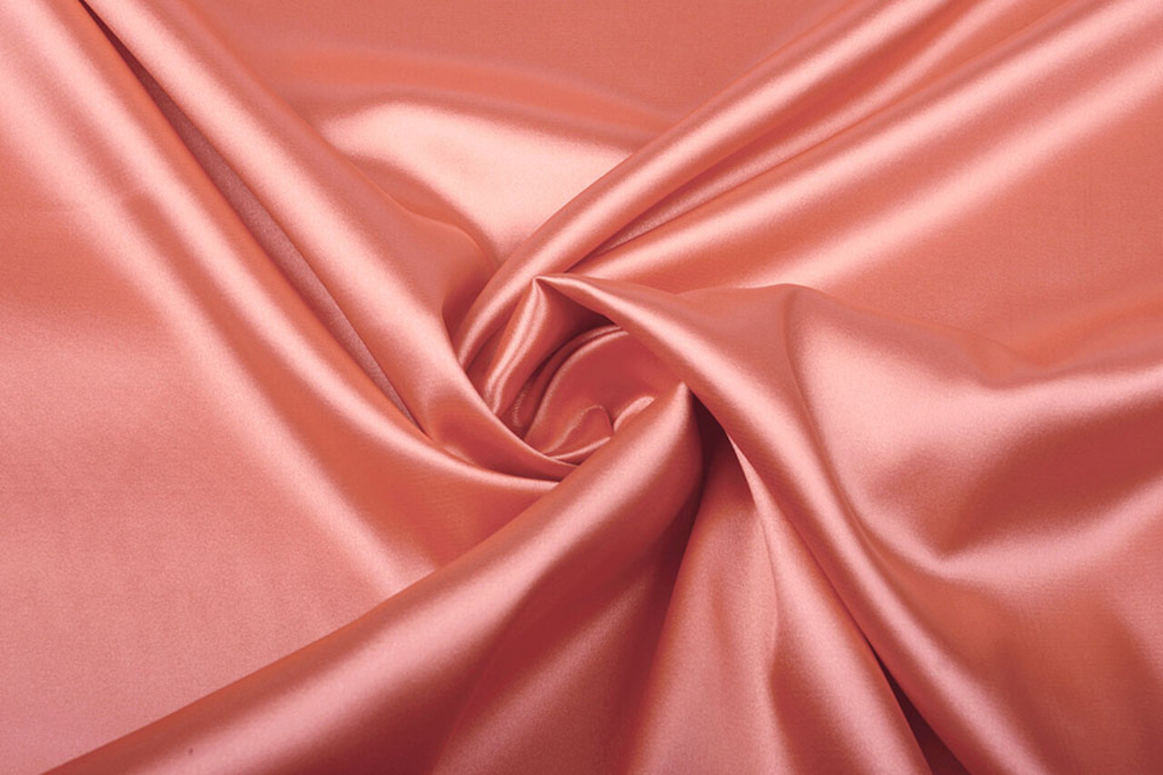 Stretch Satin Coral Pink