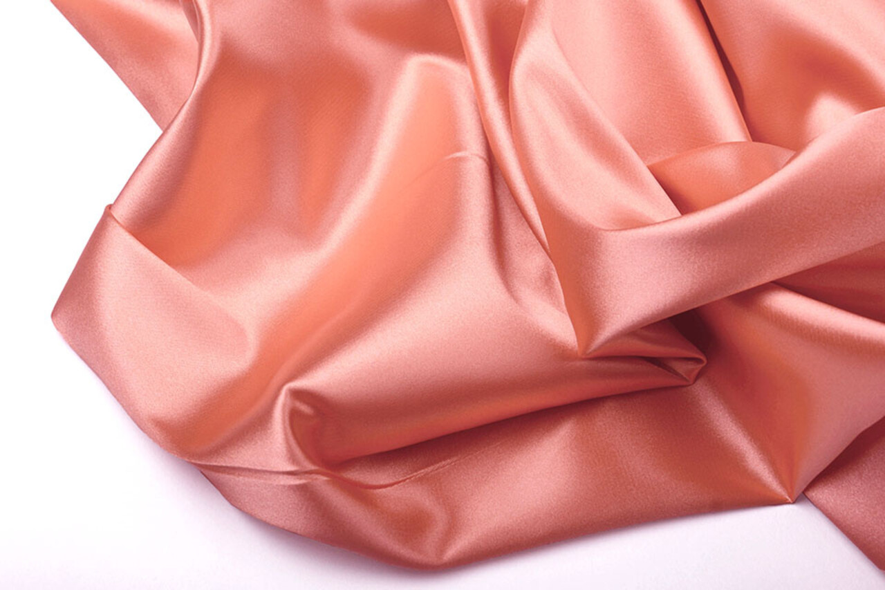 Stretch Satin Coral Pink