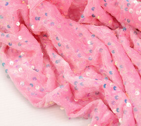Pailletten op Velours Licht Roze
