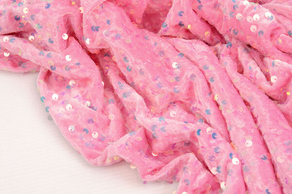 Lentejuelas sobre Terciopelo Rosa Claro Lentejuelas sobre Terciopelo Rosa Claro