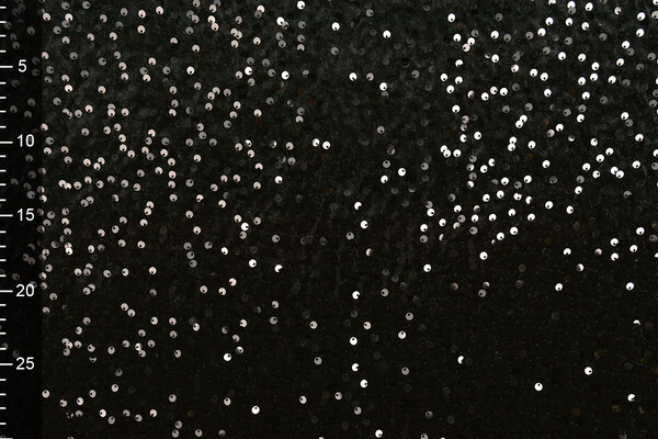 Pailletten op Velours Zwart - Zwart