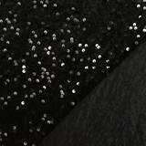 Pailletten auf Samt Schwarz - Schwarz