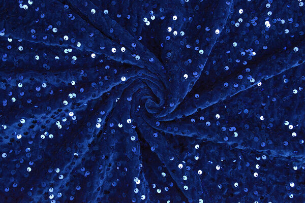 Paillettes su Velluto Blu Reale Paillettes su Velluto Blu Reale
