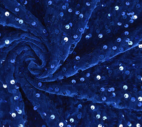 Velours à Sequins Koningsblauw Velours à Sequins Koningsblauw