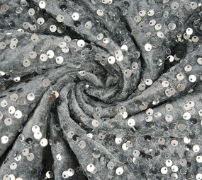 Velours à Sequins Argent Velours à Sequins Argent