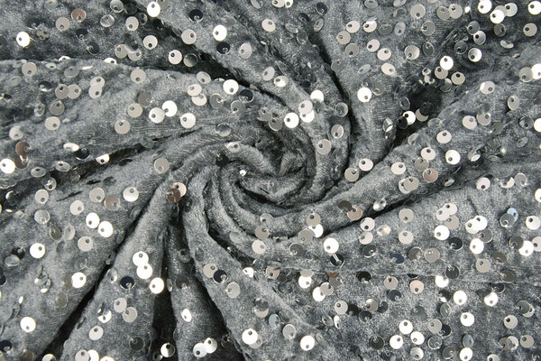 Paillettes su Velluto Argento Paillettes su Velluto Argento