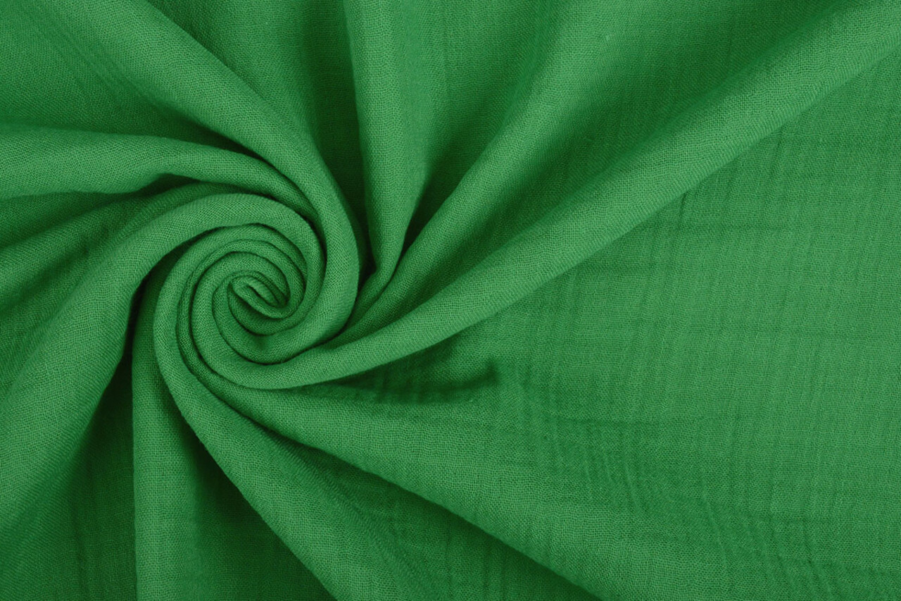 Oeko-Tex® Tessuto di Mussola Verde Erba Oeko-Tex® Tessuto di Mussola Verde Erba