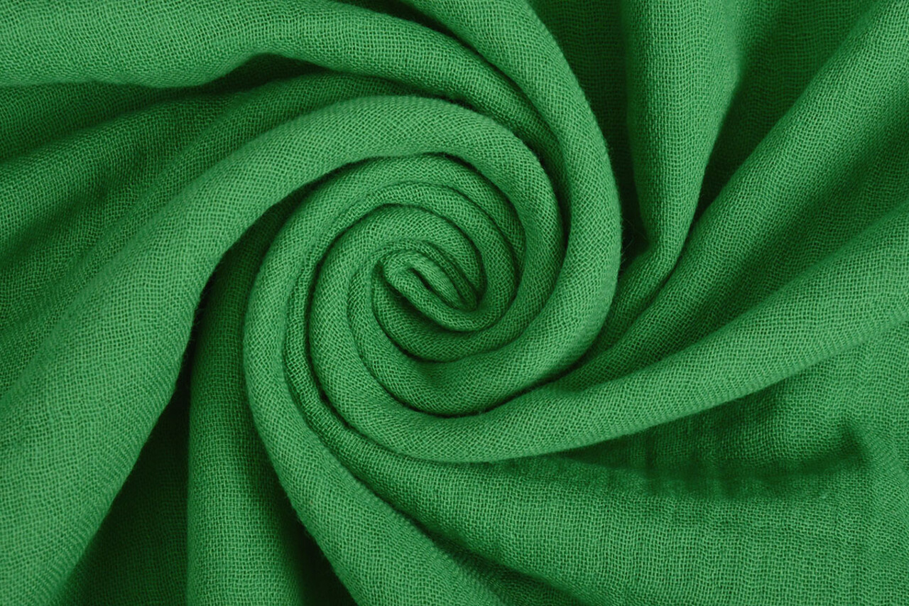 Oeko-Tex®  Double Gauze Fabric Grass Green Oeko-Tex®  Double Gauze Fabric Grass Green