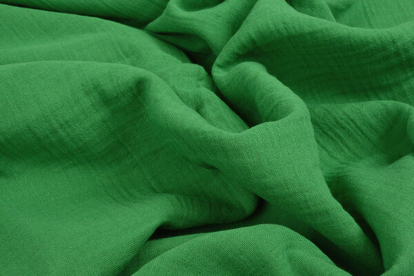 Oeko-Tex®  Double Gauze Fabric Grass Green Oeko-Tex®  Double Gauze Fabric Grass Green