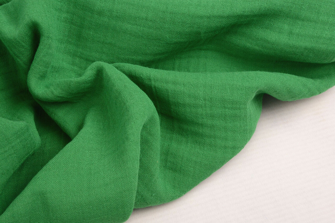 Oeko-Tex® Tessuto di Mussola Verde Erba Oeko-Tex® Tessuto di Mussola Verde Erba