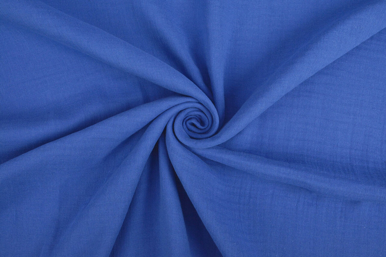 Oeko-Tex®  Baumwoll Musselin Stoff Blau