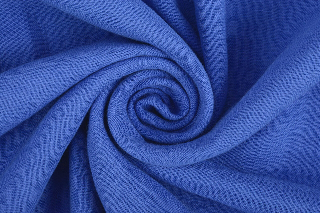 Oeko-Tex®  Baumwoll Musselin Stoff Blau