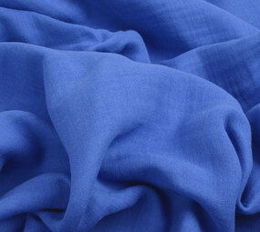 Oeko-Tex® Baumwoll Musselin Stoff Blau Oeko-Tex® Baumwoll Musselin Stoff Blau