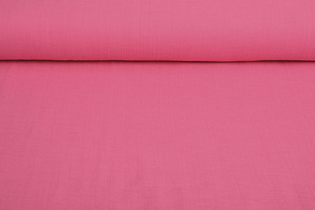 Oeko-Tex® Coton Double Gaze Tissu Rose Oeko-Tex® Coton Double Gaze Tissu Rose