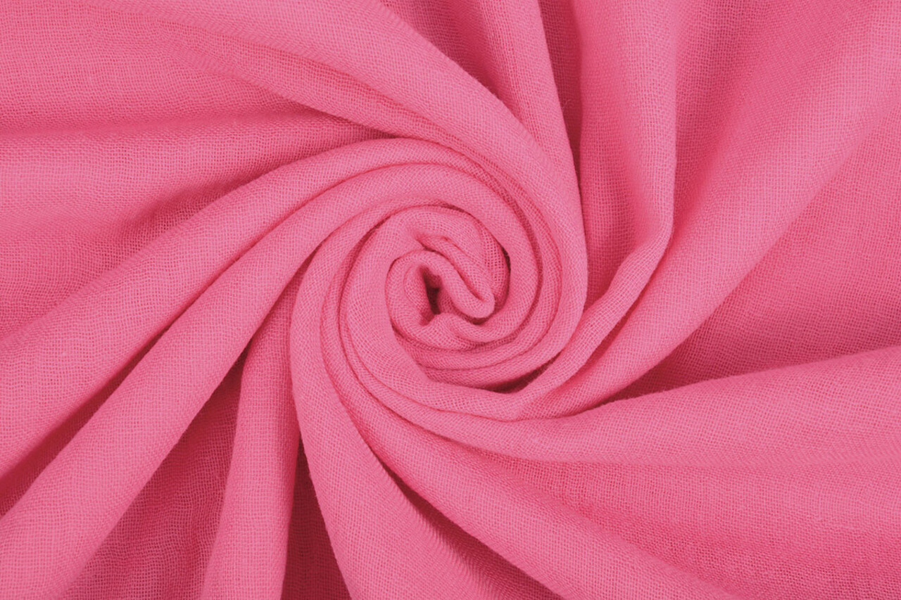 Oeko-Tex® Coton Double Gaze Tissu Rose Oeko-Tex® Coton Double Gaze Tissu Rose