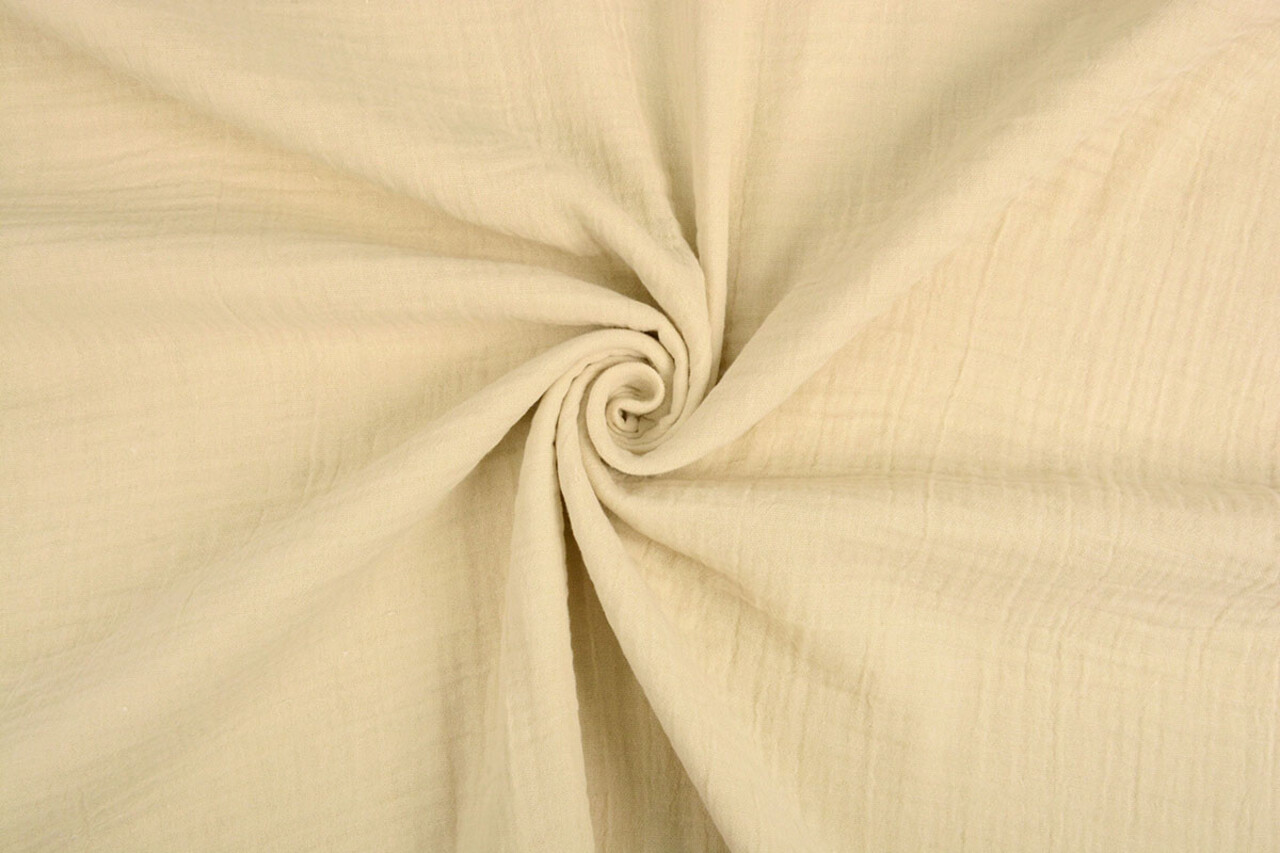 Oeko-Tex® Tessuto di Mussola Chiaro Beige Oeko-Tex® Tessuto di Mussola Chiaro Beige