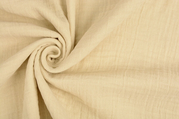 Oeko-Tex®  Baumwoll Musselin Stoff Hellbeige