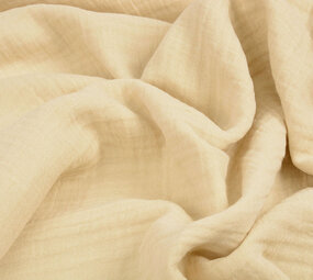 Oeko-Tex® Coton Double Gaze Tissu Beige Clair Oeko-Tex® Coton Double Gaze Tissu Beige Clair