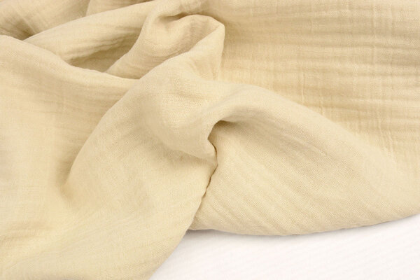 Oeko-Tex® Tessuto di Mussola Chiaro Beige Oeko-Tex® Tessuto di Mussola Chiaro Beige