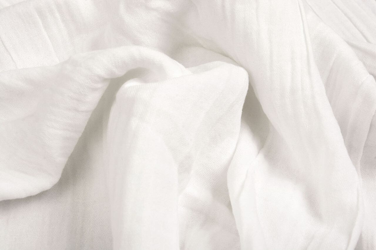 Oeko-Tex® Coton Double Gaze Tissu Blanc Cassé Oeko-Tex® Coton Double Gaze Tissu Blanc Cassé