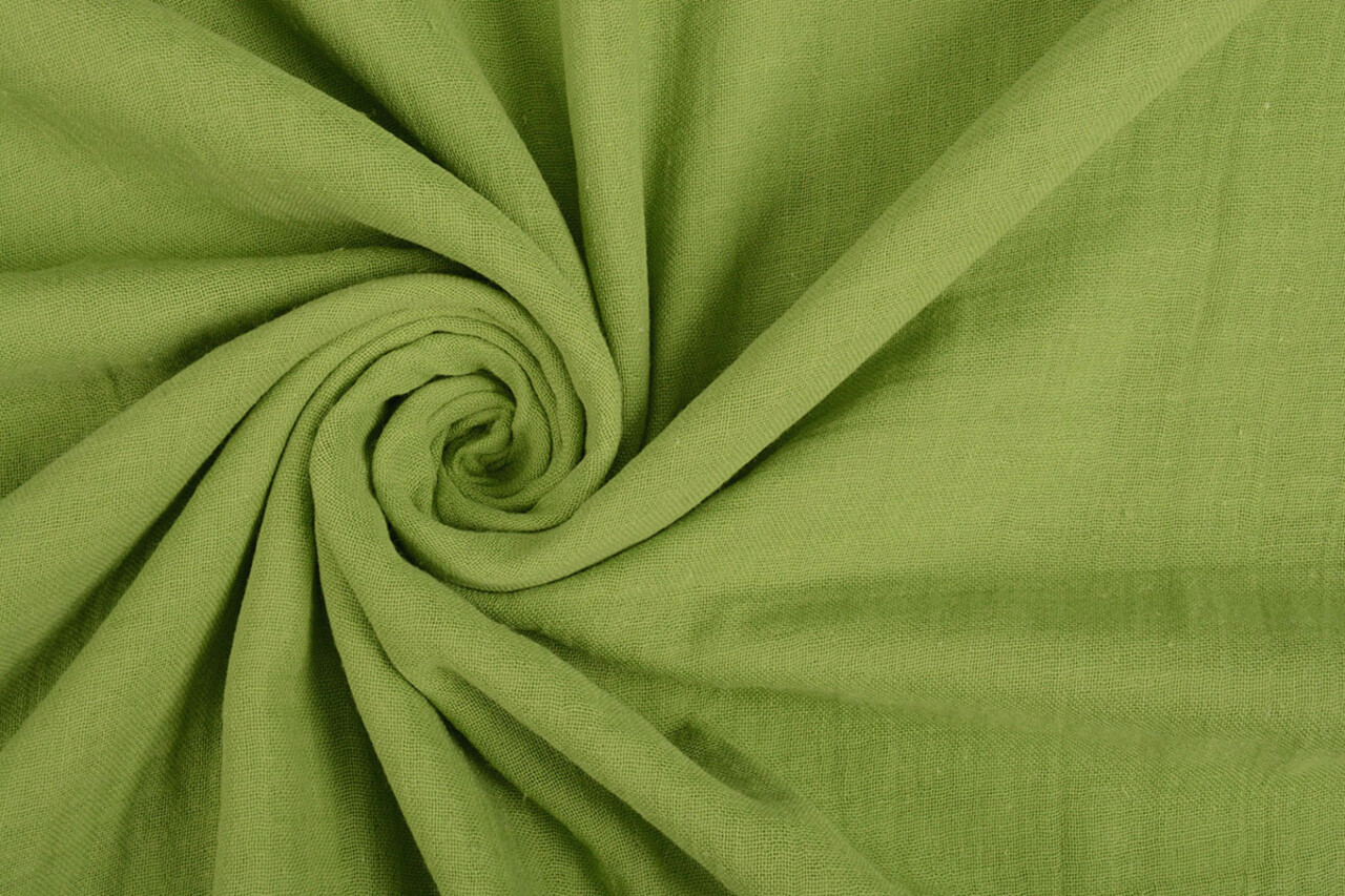 Oeko-Tex®  Double Gauze Fabric Moss Green Oeko-Tex®  Double Gauze Fabric Moss Green