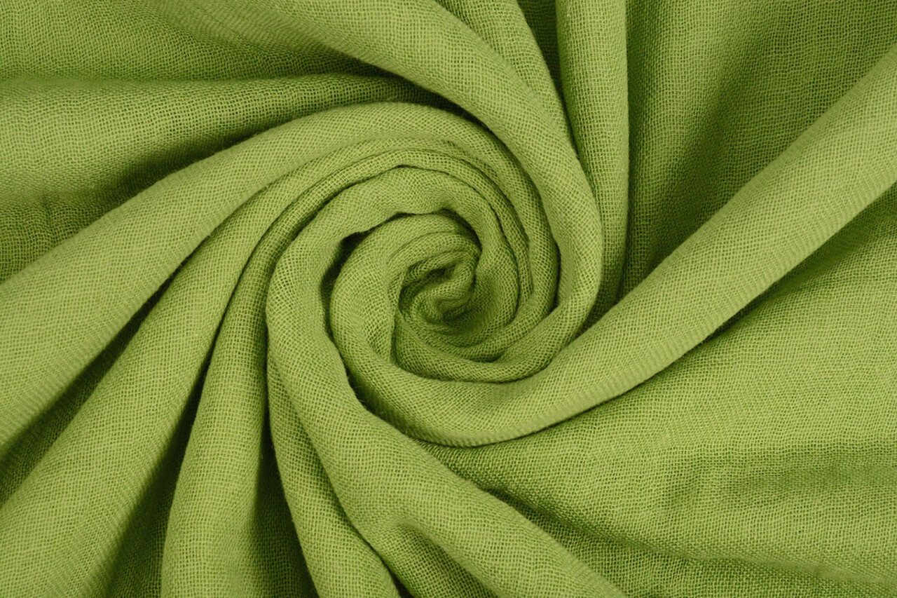 Oeko-Tex® Baumwoll Musselin Stoff Moosgrün Oeko-Tex® Baumwoll Musselin Stoff Moosgrün