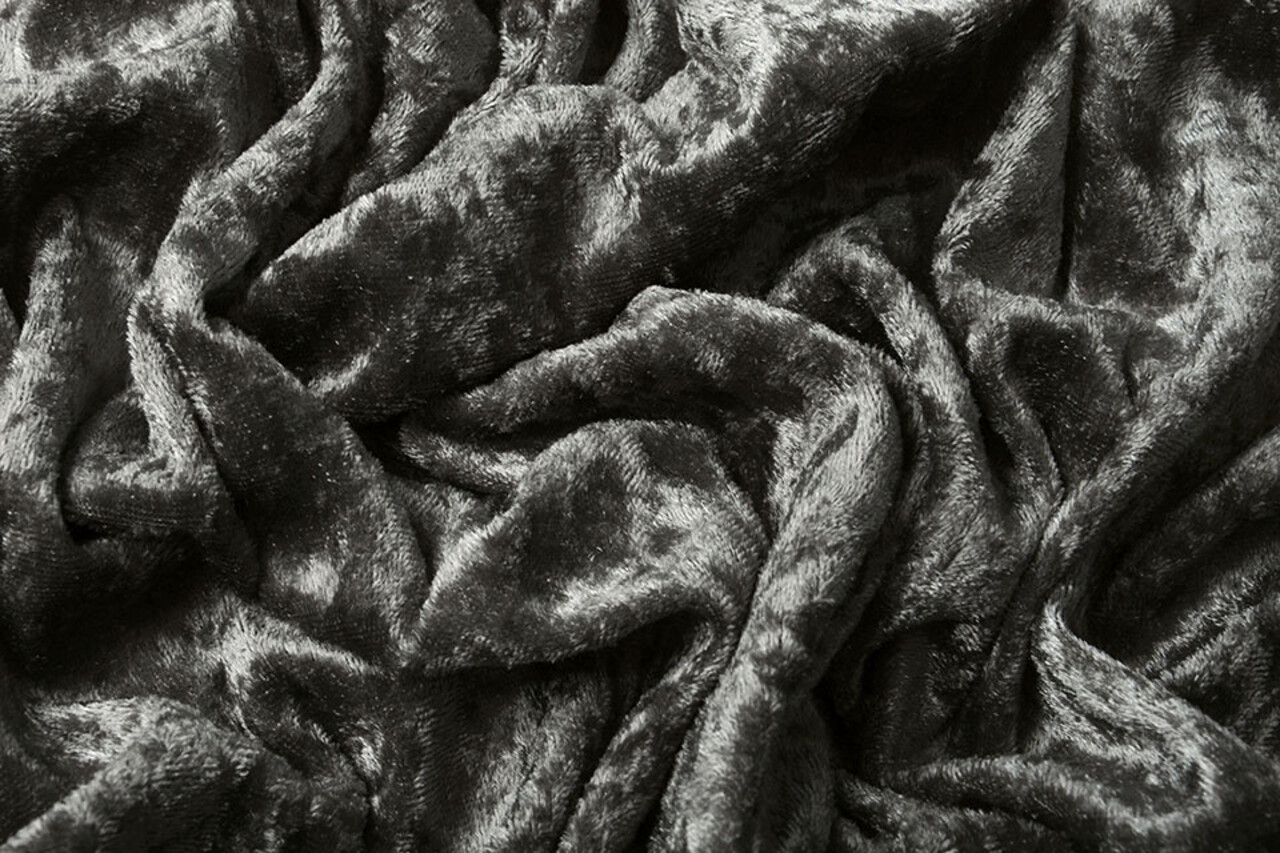 Velours de Panne Anthracite Grey