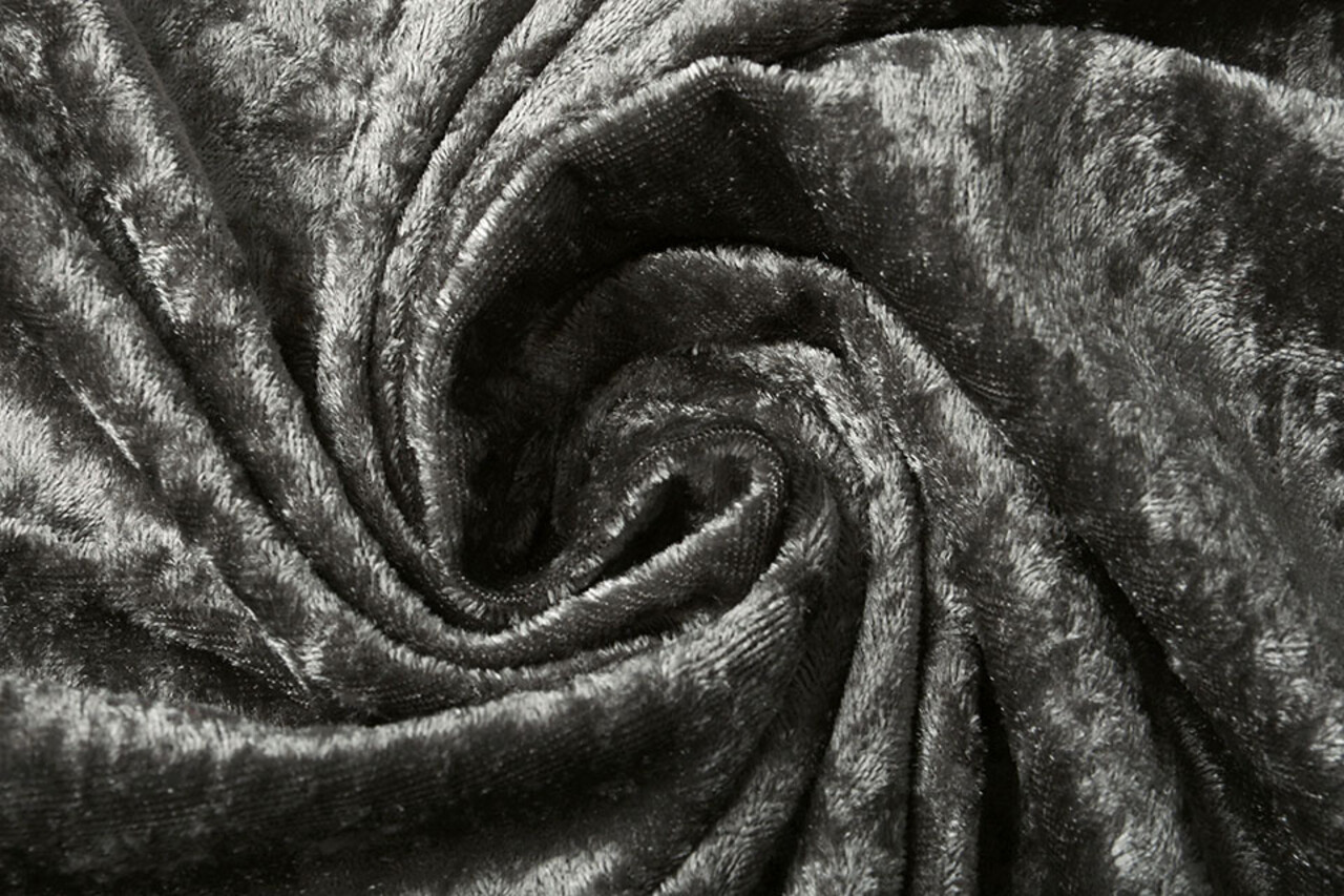 Terciopelo de Panne Antracita Gris Terciopelo de Panne Antracita Gris