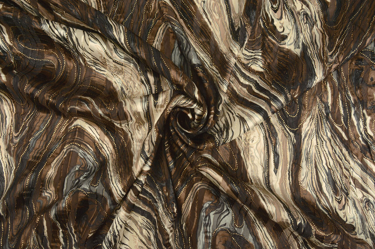 Poly Satijn Lurex Soraya Bruin Poly Satijn Lurex Soraya Bruin