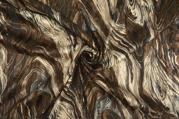 Poly Satin Lurex Soraya Brown Poly Satin Lurex Soraya Brown