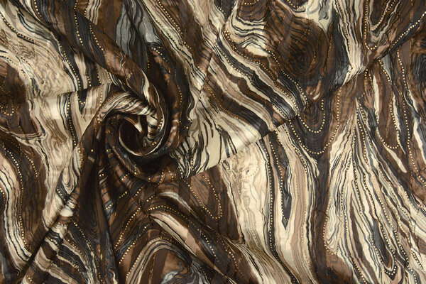 Poly Satin Lurex Soraya Brown Poly Satin Lurex Soraya Brown