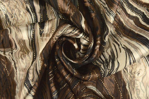 Poly Satin Lurex Soraya Brown Poly Satin Lurex Soraya Brown