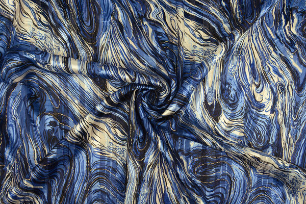 Poly Satin Lurex Soraya Blue Poly Satin Lurex Soraya Blue