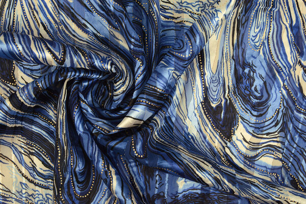 Poly Satin Lurex Soraya Blue Poly Satin Lurex Soraya Blue