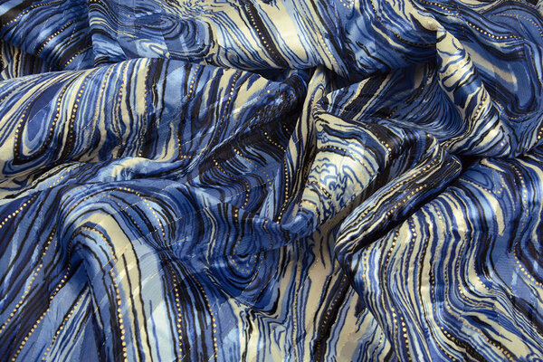 Poly Satin Lurex Soraya Blue Poly Satin Lurex Soraya Blue