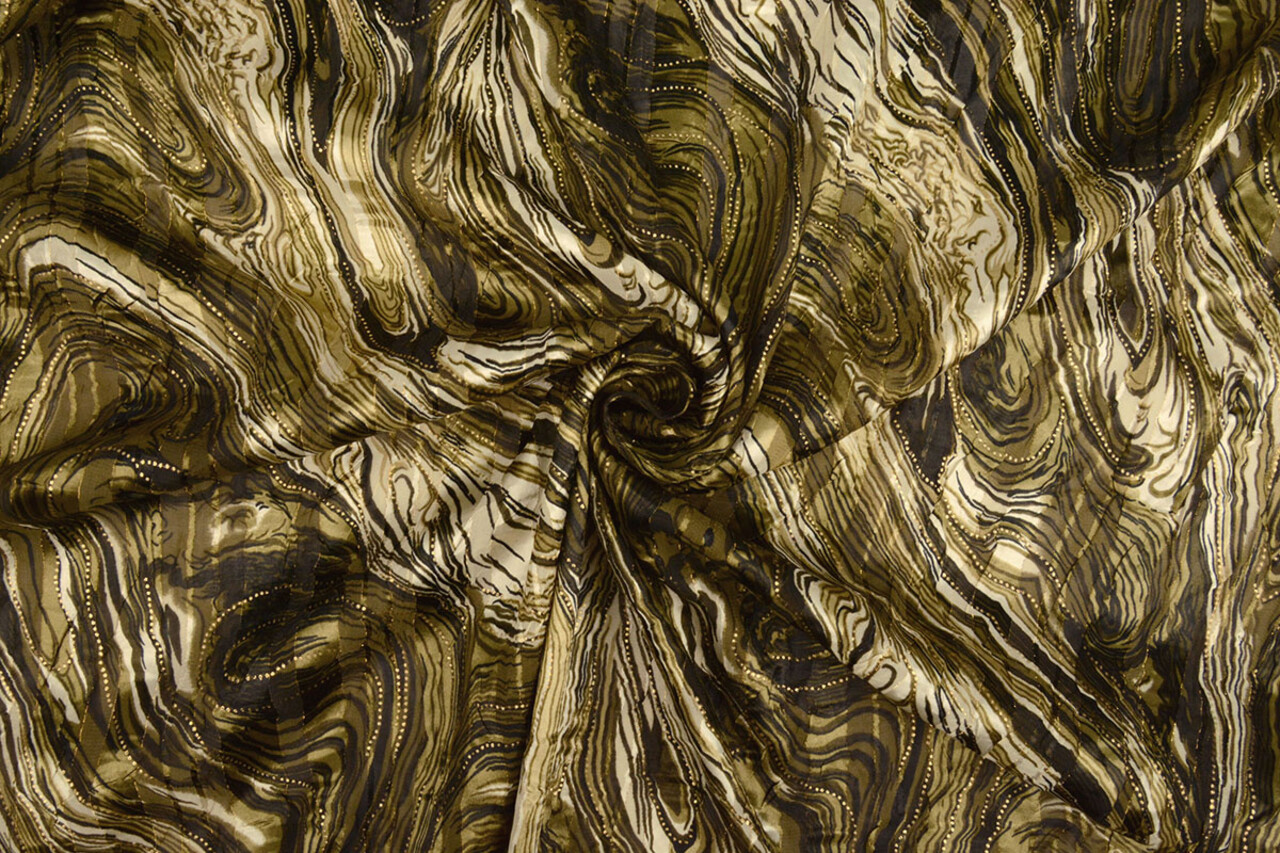 Poly Satijn Lurex Soraya Army Groen Poly Satijn Lurex Soraya Army Groen