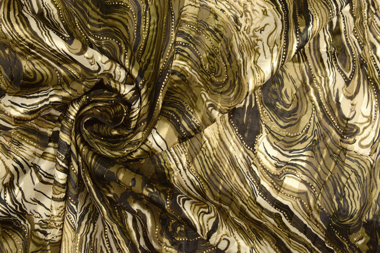 Poly Satin Lurex Soraya Armeegrün