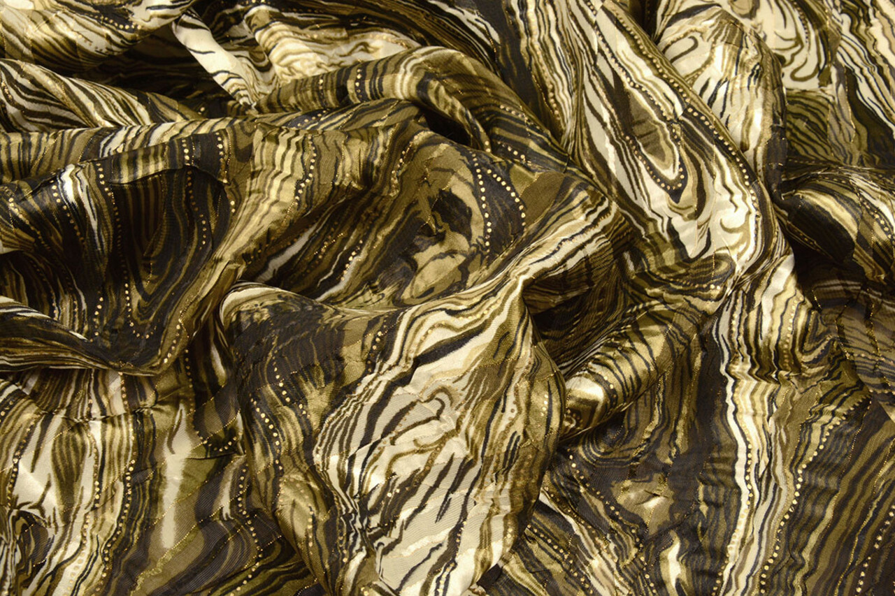 Poly Satin Lurex Soraya Armeegrün