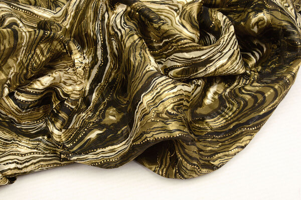 Polyester Satin Lurex Soraya Vert Militaire Polyester Satin Lurex Soraya Vert Militaire