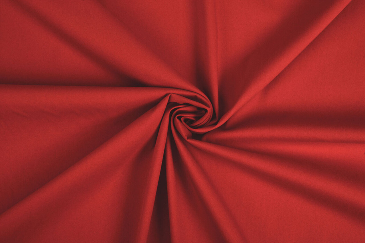 Stretch Poplin Red